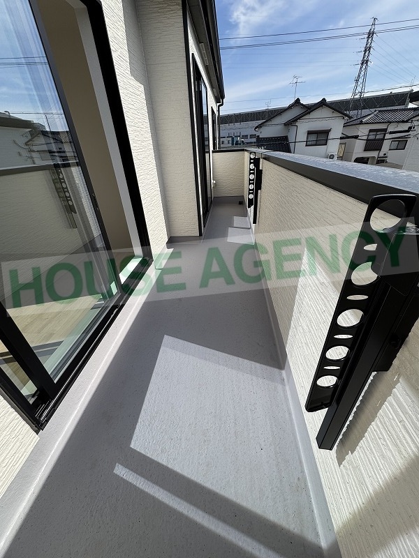 南向きのバルコニー