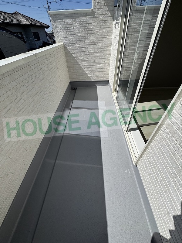 南向きのバルコニー