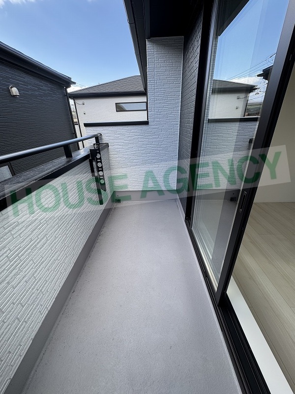 南向きのバルコニー