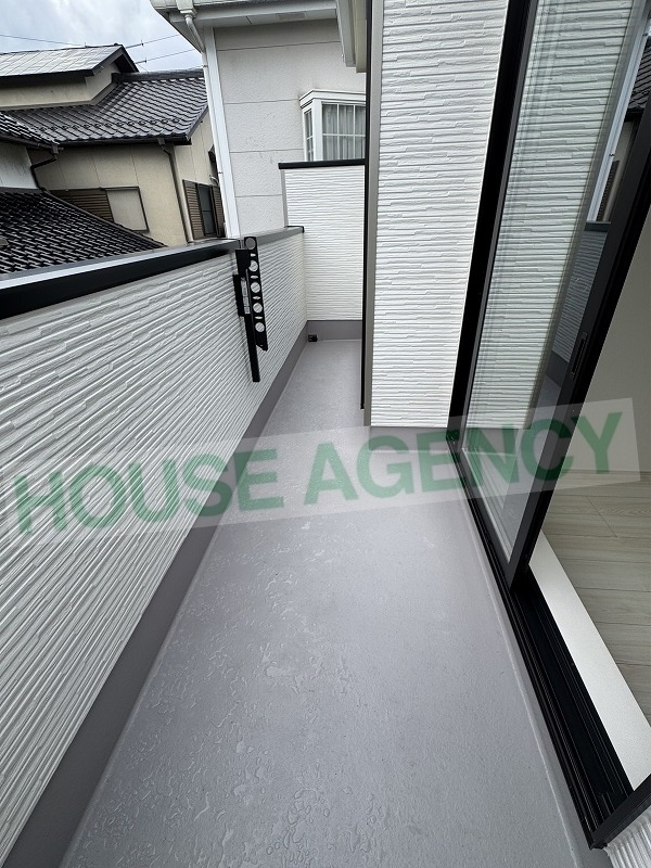 南向きのバルコニー