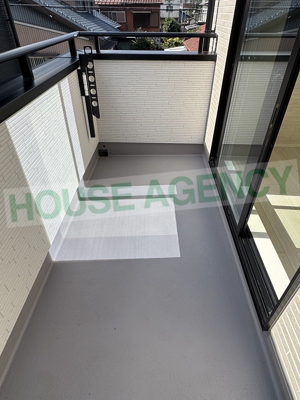 南向きのバルコニー