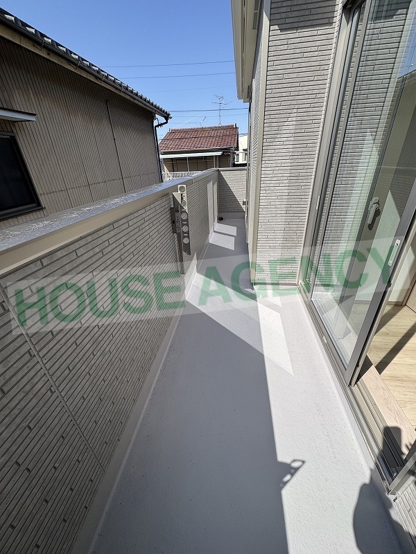 南向きのバルコニー