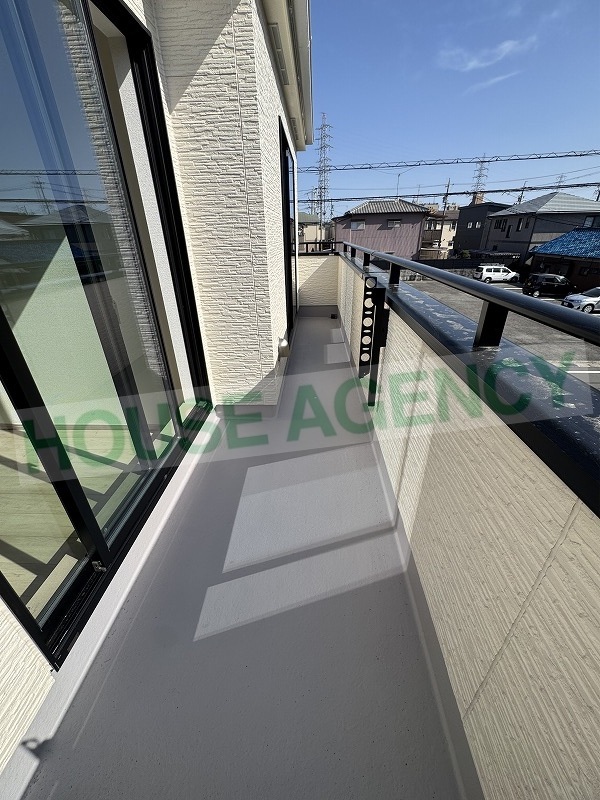 南向きのバルコニー