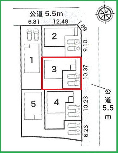 岩倉市八剱町 全５棟 ３号棟